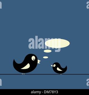 Speaking birds Stock Vector