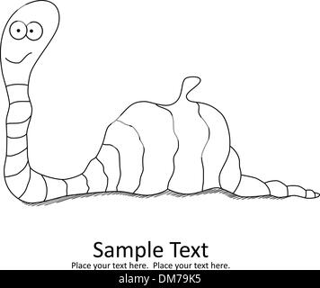 Funny worm Stock Vector
