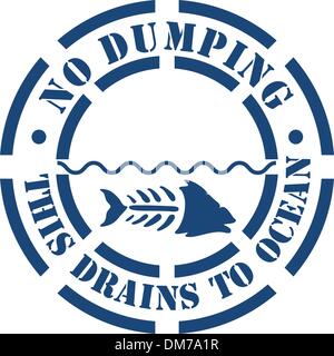 No Dumping Sign Stock Vector