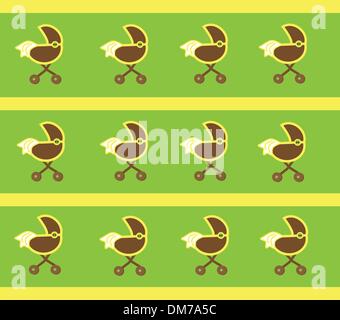 Neutral Baby Stroller Background Stock Vector