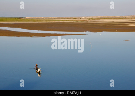 India, Assam, Dibrugarh, Brahmaputra river Stock Photo