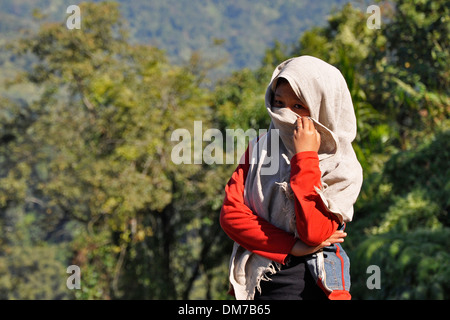 India, Arunachal Pradesh, Tirap region, girl Stock Photo