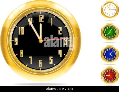 Golden clocks set #1 | Vector.ai 10 Stock Vector