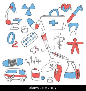 big collection of medical signs Stock Vector