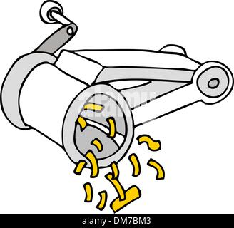 Grating Cheese Stock Vector