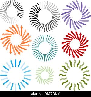 Processing Icon Set Stock Vector