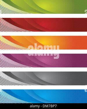 Digital banners in gradient and lines Stock Vector