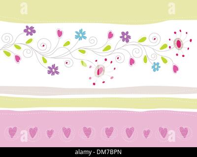 Floral Greeting Card Stock Vector