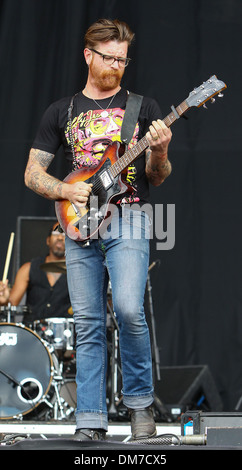 Jesse Hughes of Eagles of Death Metal Reading Festival 2012 - Performances - Day Three Reading England - 26.08.12 Stock Photo