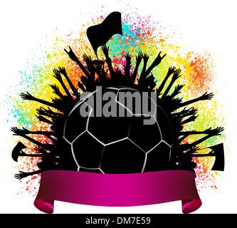 Soccer ball (football) on grunge background. EPS 8 Stock Vector