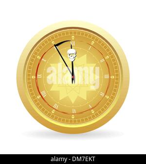 Death Clock Icon Death sign isolated on white for tattoo design Stock Vector Image & Art ...