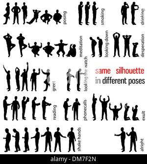 silhouettes set Stock Vector