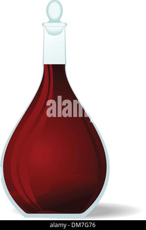 Illustration red wine decanter Stock Vector