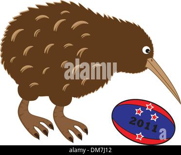 Rugby Kiwi Stock Vector