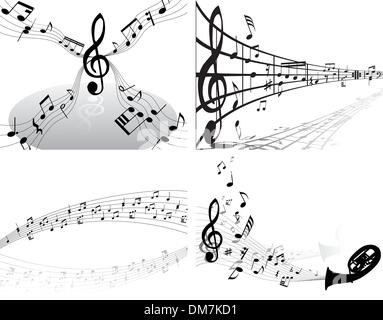 set of notes stuff Stock Vector