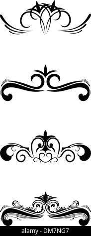 Swirl elements and monograms Stock Vector