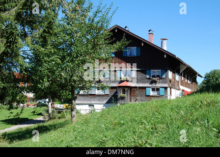 Farm in the Allgaeu near Oberstaufen. Stock Photo