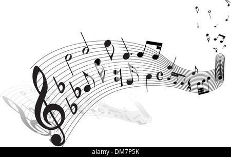 musical staff theme Stock Vector