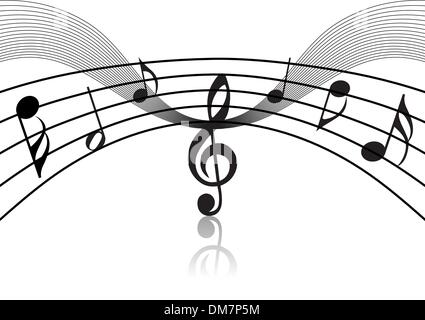 musical staff theme Stock Vector