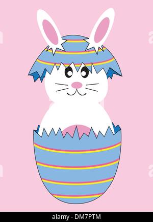 Easter Bunny in Egg Stock Vector