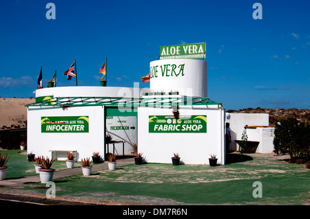 Aloe Vera shop, Oliva Beach, Corralejo, Fuerteventura, Canary Islands,  Spain Stock Photo - Alamy