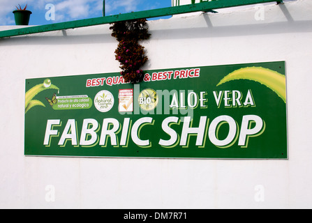 Aloe Vera shop, Oliva Beach, Corralejo, Fuerteventura, Canary Islands,  Spain Stock Photo - Alamy