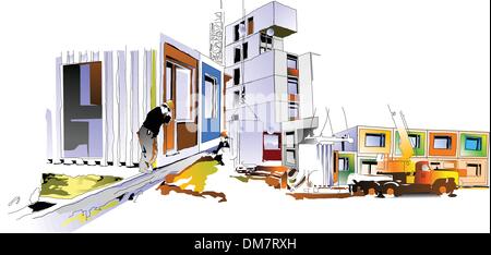 Building site Stock Vector