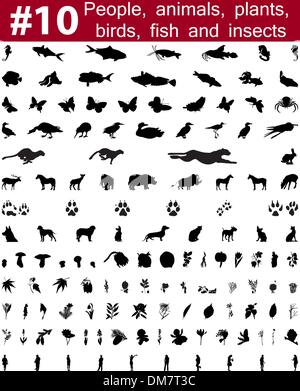 vector silhouettes set. Set # 10 Stock Vector