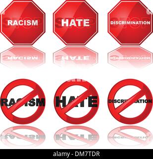Stop discrimination Stock Vector