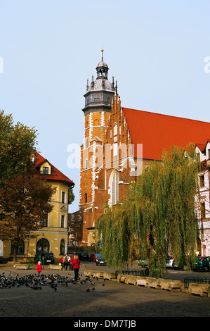 View of the square and the church of Corpus Christi in Krakow Stock Photo