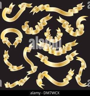 Gold Vector Pattern Ribbon Set of golden ribbons vector Stock Vector Image & Art - Alamy