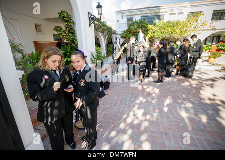 Feast of the Immaculate Conception Holy Day in Malaga, Spain Stock Photo