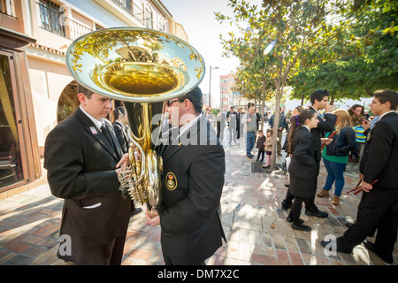 Feast of the Immaculate Conception Holy Day in Malaga, Spain Stock Photo