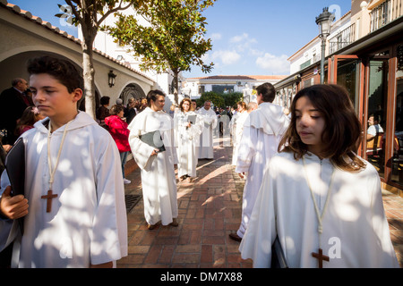 Feast of the Immaculate Conception Holy Day in Malaga, Spain Stock Photo