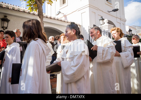 Feast of the Immaculate Conception Holy Day in Malaga, Spain Stock Photo