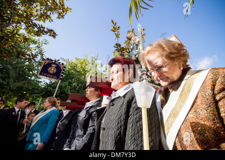 Feast of the Immaculate Conception Holy Day in Malaga, Spain Stock Photo