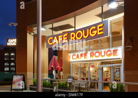 Exterior of a Cafe Rouge restaurant in Coventry city centre UK Stock Photo