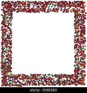 Colored dots frame with space for sample text Stock Vector