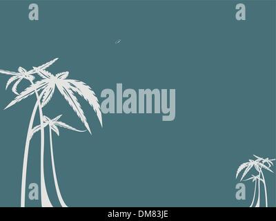 Tropical beach landscape scene at night Stock Vector Image & Art - Alamy