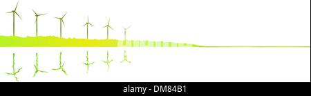 Green sunrise Stock Vector