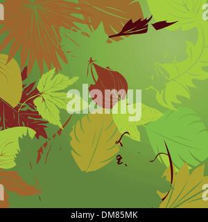 repeating leaf background Stock Vector