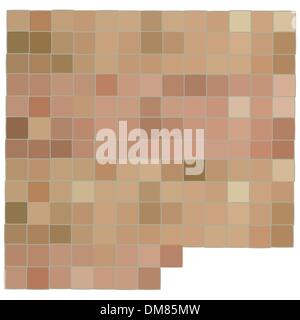 Light brown mosaic background Stock Vector
