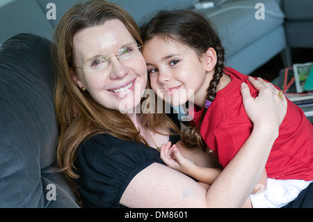 Special mother-daughter moments. A mother and daughter sitting and
