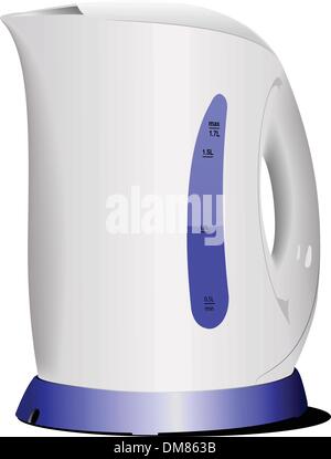 Shiny modern kettle. Vector illustration Stock Vector