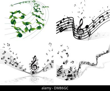 notes staff Stock Vector
