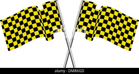 checked flags Stock Vector