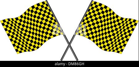 checked flags Stock Vector