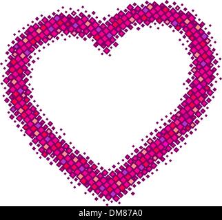 abstract pink vector heart Stock Vector