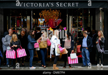 Exterior Views Victoria's Secret London flagship store launch on Bond Street London England - 29.08.12 Stock Photo