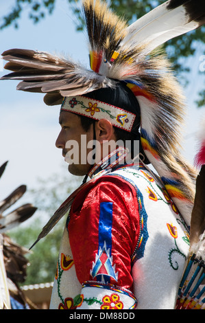 Kahnawake Pow wow celebrations Mohawk Nation Quebec Canada Stock Photo